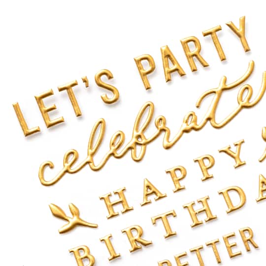 12 Pack: Party Sentiments Puffy Stickers by Recollections™